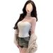 European And American Fashion Built-in Padded Corset With Fishbone Support, Sexy High-waisted Slim-fit Women's Tank Top_ecoleips.com