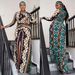 Women's Clothing Sexy Print Split Lapel Positioning Print Slim-Fit Stretch Dress With Turban_ecoleips.com