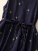 Casual Style Women's Summer Sleeveless A-Line Dress Linen Fabric Floral Print Gathered Waist Slimming Vest Skirt Single Piece_ecoleips.com