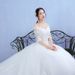 Women's Clothing One Shoulder Wedding Dress Bride New Long Tail Dream Princess Korean Style Long Sleeve Slim Wedding Dress_ecoleips.com