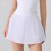 K High-waisted Quick-dry Yoga Skirt With Pleats For Fitness, Running, Badminton, Tennis, Outdoor Activities, And Anti-slip Prevention_ecoleips.com