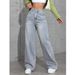 Summer Women's Loose Fit High Waist Jeans - Stretch Cotton Straight Leg Pants With Pockets, Streetwear Fashion For Casual & Daily Wear_ecoleips.com