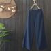 Suitable For All Seasons Cotton Wide Cropped For Women 2025 Summer Loose Plus Size High Waist Linen Straight Thin Artistic Casual Pants_ecoleips.com