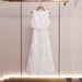 Shenzhen Nanyou High End Women's Clothing New French Lace Hollow Hepburn Style Heavy Embroidery Sweet Dress For Women_ecoleips.com