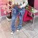 European And American Cross-Border Denim Ins Hot-Selling Elastic Stacked Workwear Women's Flared Pants_ecoleips.com