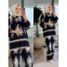 Verve 2025 Women's Muslim Fashion Casual Printed Loose Top And Pants Set_ecoleips.com