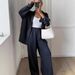 Women's Casual Two Piece Set Spring Autumn Loose Fit Cotton Linen Long Sleeved Shirt Trousers Comfortable Style_ecoleips.com
