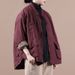 girl Women's Winter Ethnic Style Retro Button Jacket Short Coat Loose Casual Linen Quilted Warm Cotton Clothing_ecoleips.com