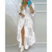 Women's Long Dress Spring Summer Fashion Sexy Shirt_ecoleips.com