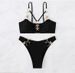 Women's Clothing Bikini Sexy Beach Vacation Two Piece Swimsuit Regular Fit Polyester Spring/Autumn/Winter/Summer_ecoleips.com