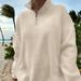 Women's Half-Zip Pullover Hoodie - Soft & Breathable Casual Sweatshirt For Outdoor & Streetwear (Grey, Black, Taupe, Dark Grey) - XS To XXL_ecoleips.com