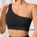 Women's Off-the-Shoulder One-Shoulder Sports Vest Sexy Solid Color Running Underwear for Yoga Fitness And Spring/Summer_ecoleips.com