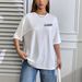 Women's Casual Round Neck Short Sleeve T-Shirt Multi-Color Solid Loose Fashion American Style Sports Top_ecoleips.com