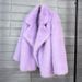 Korean-Style Mid-Length Faux Fox Fur Coat – Suit Collar Winter Jacket In Apricot & Light Purple_ecoleips.com