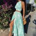 Women's Clothing Holiday Style Printed Tube Top Skirt Suit Two Piece Set_ecoleips.com