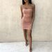 Women's Sexy Bodycon Dress Stylish Cross-Suspender Design Thin Casual Elegant Fashion Suitable For Summer Regular Size_ecoleips.com