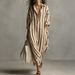 New Women's Striped Long Dress 2026 Loose Fit Summer Casual Style Relaxed Vacation Fashion Clothing for Ladies_ecoleips.com
