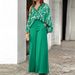 2026 New Spring Women's Clothing European American Casual Outfits Fashionable Printed Shirt Top And Wide-Leg Pants Set_ecoleips.com