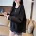 Women's Thin Round-neck Sweatshirt For Petite Figures, Korean Style, Loose Fit, New Spring/autumn Solid Color, Simple_ecoleips.com