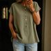 2026 Spring/Summer Foreign Trade Women's Clothing Wish Cross-Border New Product Solid Color Twist Button Fashion_ecoleips.com