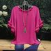 Plus-size Tassel Ruffle Sleeve Round-neck Printed Color-block Women's Loose T-shirt_ecoleips.com
