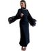 Elegant Mesh-Paneled Midi Dress – Flowy A-Line Silhouette With Batwing Sleeves & Adjustable Waist Tie (Polyester Crepe For Office To Evening)_ecoleips.com