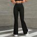 Women's Clothing High Waist Yoga Flared Pants For Women Hip Lifting Slimming Wide Leg Quick Drying Fitness Clothes Style_ecoleips.com