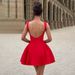 Women's Clothing Autumn Fashion Sexy Backless One Shoulder Short Skirt New Sleeveless Pleated Dress_ecoleips.com