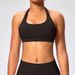 Women's Clothing Halter Neck Beautiful Back Sports Bra High Elastic Matte Nylon Large Backless Yoga Top Bra For Women_ecoleips.com