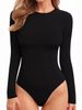 Seamless Sling Bodysuit – Sculpting Long-Sleeve Turtleneck Base Layer With Thumb Holes | Anti-Ride Up Tech For Skinny Jeans & Mini Skirts | S-XL_ecoleips.com