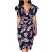 2023 European And American Cross-Border Trade Sweet Style Elegant Twist Slim Waist Ruched Solid Color Dress For Women_ecoleips.com