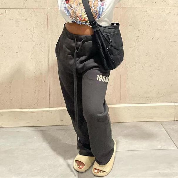 Women's Clothing 1103 new street hot girl fashion trend print sports casual sweatpants_ecoleips.com