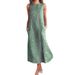 Aria Basics Aria Basics 2023 European And American Foreign Trade Striped Round Neck Sleeveless Plus Size Slim Dress_ecoleips.com