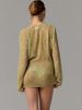 JULISSA MO Printed Sexy Sheer Chiffon V-neck Women Mini Dress Long Sleeve Lace Up Dresses Summer Loose Elegant Outdoor Beachwear_ecoleips.com