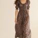 Spring/Summer Rayon Print Dress French Style Slim Waist Puff Sleeves Long Retro Floral Print Women's Clothing New Arrival 2026_ecoleips.com