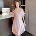 2026 New Silk Nightdress Sexy Lace High-density Satin Pajamas Loungewear_ecoleips.com