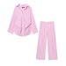 2025 Summer New Women's Fashion Loose Poplin Shirt Casual Long Pants20254586929435_ecoleips.com