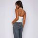 's Best-selling Item: Stylish Halter-neck Ruched Tank Top With Y2K Style, Sleeveless, Cropped, And Suitable For_ecoleips.com