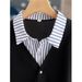 Korean Style Faux Patchwork Polo Shirt Long Sleeved Slimming Fat Concealing Top For Women Plus Size 300kg Autumn Winter Casual Elegant Fashion_ecoleips.com