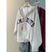 Real Shot Of American-style Embroidered Hooded Sweatshirt Women, Loose Oversize Plus-size Jacket For Spring And Autumn,_ecoleips.com