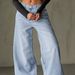 Women's Clothing Washed Blue Zipper Button Closure Jeans_ecoleips.com