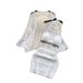 Women's 3-Piece Beach Outfit - Retro Crochet Halter Vest + Lace Cardigan + Skirt Set, Holiday Vacation Suit_ecoleips.com