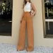 Women's Clothing Autumn New Style Ladies Fashionable Commuting Style All Match High End Sense High Waist Long Trousers_ecoleips.com