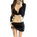New High-End Women's Swimsuit Set Two-Piece Bikini Sexy Long-Sleeved Sunscreen Hot Spring Wear_ecoleips.com