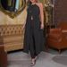 Women's Clothing Spring And Summer Temperament Halterneck Sleeveless Solid Color Backless Loose Top High Waist Pants Suit For Women_ecoleips.com