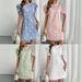 Women's Clothing Summer New Women's Puff Sleeve Textured Jacquard Round Neck Retro Style Dress_ecoleips.com