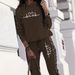 Women's Heart Print Hooded Two Piece Set Fashion Style Number 0051 Spring/Autumn Summer Wear_ecoleips.com