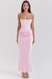 Women's Clothing Red Tube Top Fishbone Sexy Slim Fishtail Fishtail Skirt Long Solid Color Dress For Women_ecoleips.com