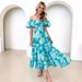 2026 Summer Foreign Trade Cross-Border European And American Women's Clothing Off-Shoulder Chiffon Puff Sleeve_ecoleips.com
