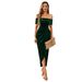 Voya Women's European And American Velvet 2026 Autumn/Winter Foreign Trade Elegant Off-Shoulder Long Dress With Noble Demeanor Evening Gown_ecoleips.com